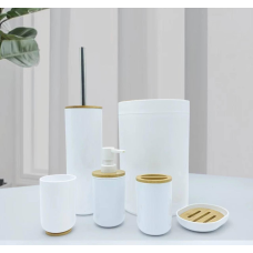 Набір аксесуарів Bathlux для ванної люкс якості, 6 предметів Білий