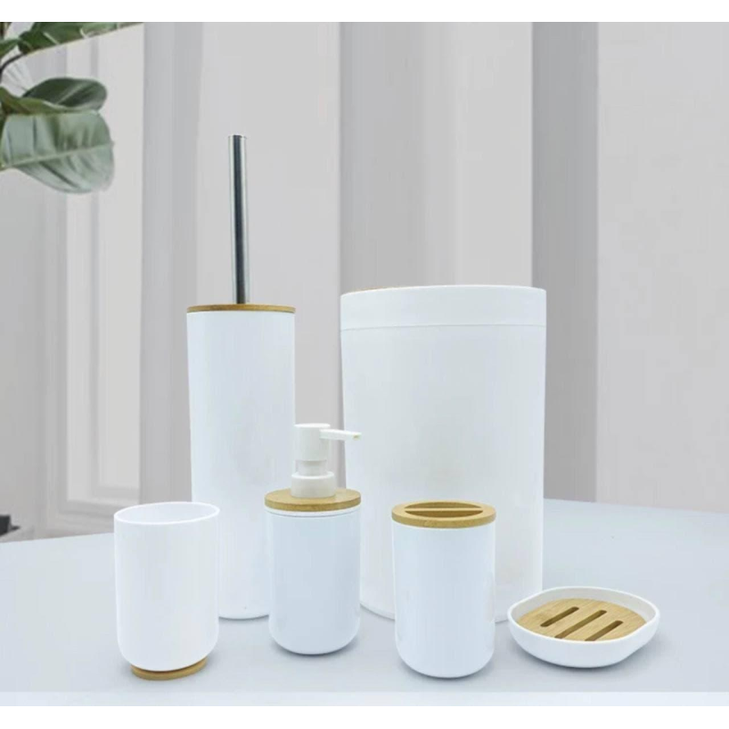 Набір аксесуарів Bathlux для ванної люкс якості, 6 предметів Білий