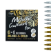 Набір маркерів на водній основі Metallic Craftwork Pen 12шт 6 золотистих + 6 сріблястих для малювання і творчості,металік