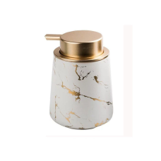 Дозатор для рідкого мила, миючих засобів керамічний 400 мл, для ванної та кухні Білий