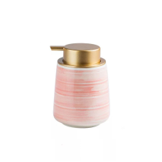 Дозатор керамічний для рідкого мила, миючих засобів Bathlux 400 мл, для ванної та кухні Рожевий