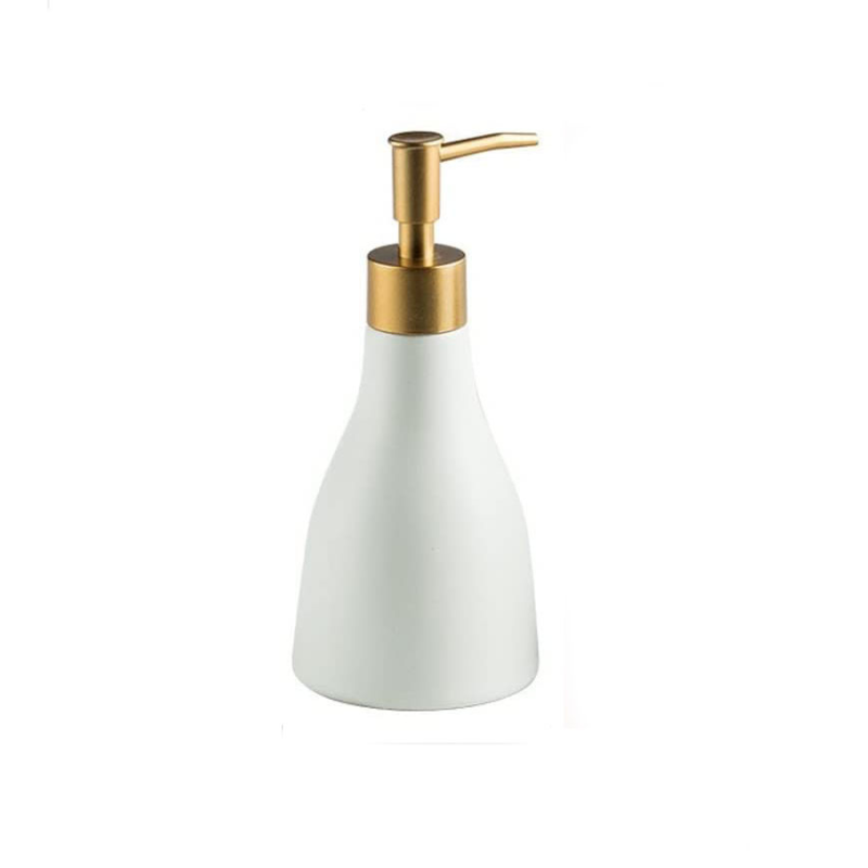 Дозатор для рідкого мила, миючих засобів для ванної кімнати та кухні Bathlux 280 мл з кераміки, Білий матовий