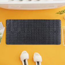 Килимок для ванної та душу з присосками Bathlux силіконовий, протиковзкий, люкс якість Чорний