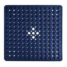 Силіконовий килимок протиковзкий Bathlux на присосках для ванни та душу, квадратний 52*53 см Синій
