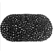 Силіконовий килимок для ванни та душу Bathlux овальної форми, нековзний, люкс якість 69 х 35 см Чорний