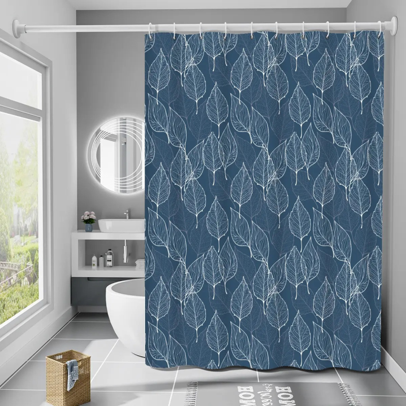 Шторка для ванни і душу з гачками 180x180 см водовідштовхувальна шторка для ванної кімнати