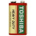 Батарейка TOSHIBA Heavy Duty 6F22 9V (Крона), солевая, 1шт