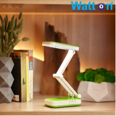 Акумуляторна настільна лампа Watton WT-006 світлодіодний світильник трансформер працює 10 годин Зелений