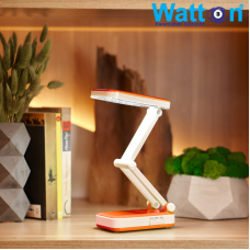 Акумуляторна настільна лампа Watton WT-006 світлодіодний світильник трансформер працює 10 годин Помаранчевий