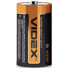 Батарейка VIDEX R20 (D), сольова, 1 шт.