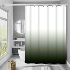 Шторка для ванни з поліестеру водонепроникна Bathlux 180x180 см з кільцями, фіранка для ванної кімнати