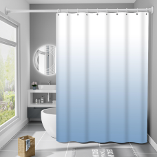Шторка для ванни з поліестеру водонепроникна Bathlux 180x180 см з кільцями, фіранка для ванної кімнати