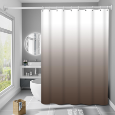 Шторка для ванни з поліестеру водонепроникна Bathlux 180x180 см з кільцями, фіранка для ванної кімнати