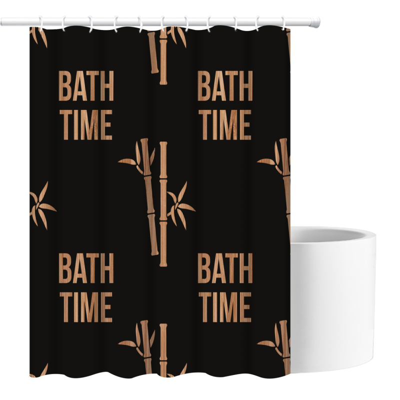 Шторка для ванни з поліестеру водонепроникна Bathlux 180x180 см з кільцями, фіранка для ванної кімнати