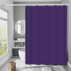 Шторка для ванни з поліестеру водонепроникна Bathlux 180x180 см з кільцями, фіранка для ванної кімнати