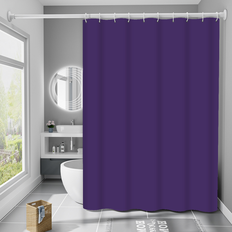 Шторка для ванни з поліестеру водонепроникна Bathlux 180x180 см з кільцями, фіранка для ванної кімнати