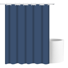 Шторка для ванни з поліестеру водонепроникна Bathlux 180x180 см з кільцями, фіранка для ванної кімнати