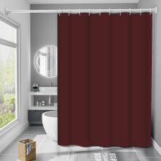 Шторка для ванни з поліестеру водонепроникна Bathlux 180x180 см з кільцями, фіранка для ванної кімнати