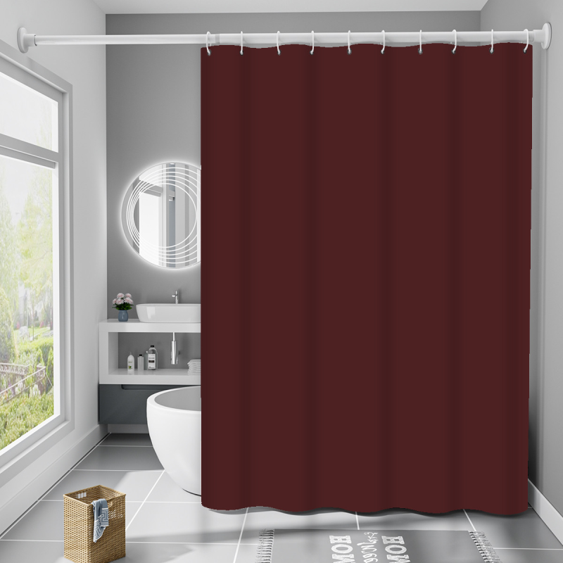 Шторка для ванни з поліестеру водонепроникна Bathlux 180x180 см з кільцями, фіранка для ванної кімнати