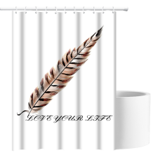 Шторка для ванни з поліестеру водонепроникна Bathlux 180x180 см з кільцями, фіранка для ванної кімнати