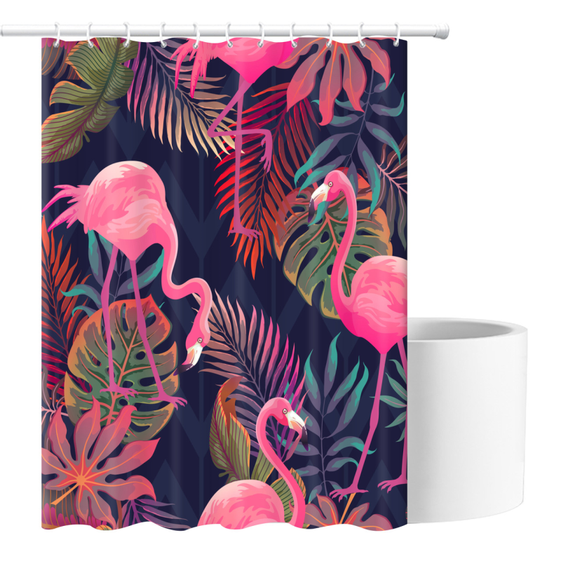 Шторка для ванни з поліестеру водонепроникна Bathlux 180x180 см з кільцями, фіранка для ванної кімнати