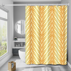 Шторка для ванни з поліестеру водонепроникна Bathlux 180x180 см з кільцями, фіранка для ванної кімнати