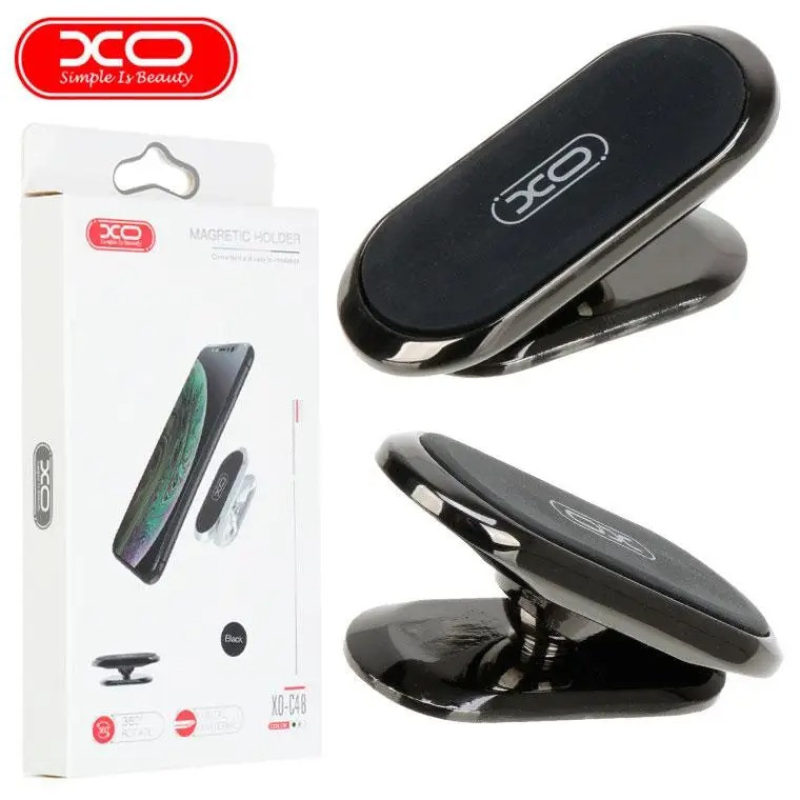Автотримач для телефону магнітний XO C48 на торпеду, магнітний холдер Чорний
