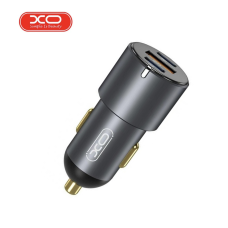Автомобільний зарядний пристрій XO CC45 PD 60W + QC3.0 30W 1USB/2Type-C + Type-C - Type-C Сірий