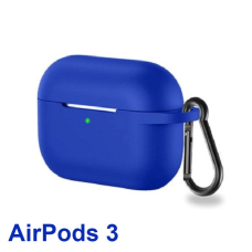 Чохол силіконовий HOCO для Apple AirPods 3 з карабіном Чохол для навушників Синій