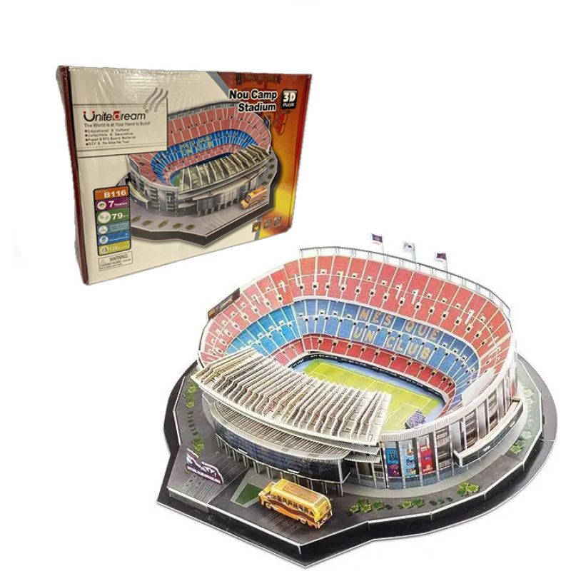 Стадіон Камп Ноу. Величезні 3D пазли “Camp Nou“ Тривимірний конструктор-головоломка