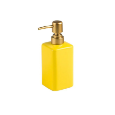 Стильний диспенсер для мила з кераміки на 320 мл, пляшка з дозптором для рідкого мила чи шампуню, Жовтий