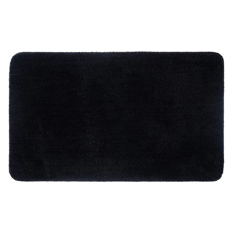 Килимок для ванни та душу Bathlux довгий м“який ворс, нековзкий 70*45, Чорний