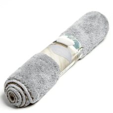 Килимок для ванни та душу Bathlux м“який тканинний прогумований, нековзний 70*45 Сірий