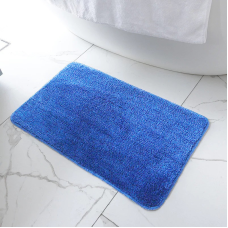 Килимок для ванни та душу Bathlux довгий м“який ворс, нековзкий 80*50, Яскраво синій