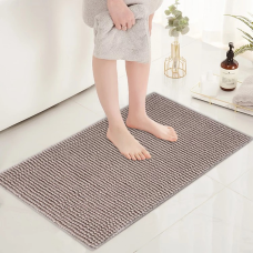 Килимок для ванної кімнати та душу з м“яким ворсом Bathlux 80*50 із спеціального нековзного матеріалу Бежевий