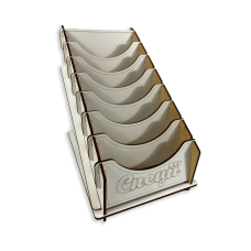 Підставка-органайзер для спецій із натурального дерева в білому кольорі 20х14.5х20 см