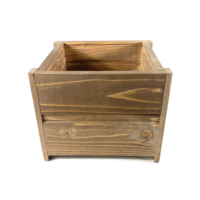 Ящик вазон садовий декоративний для квітів або для зберігання речей з натурального дерева 20х20х17,5 см