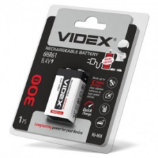 Акумулятор VIDEX 6HR61 (Крона), 300mAh, 8.4 V