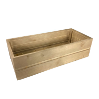 Ящик садовий декоративний для квітів або для зберігання речей з натурального дерева 55х24,5х15,5 см