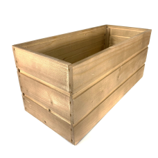 Ящик садовий декоративний для квітів або для зберігання речей з натурального дерева 55х24,5х24,5 см