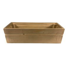 Ящик садовий декоративний для квітів або для зберігання речей з натурального дерева 40х14,5х11,5 см