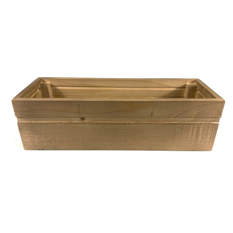 Ящик садовий декоративний для квітів або для зберігання речей з натурального дерева 40х14,5х11,5 см