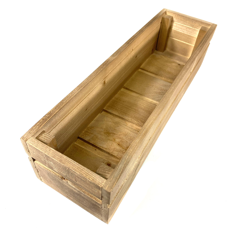 Ящик садовий декоративний для квітів або для зберігання речей з натурального дерева 50х14,5х11,5 см