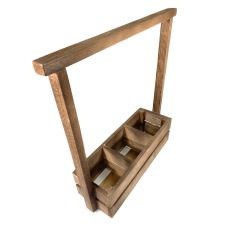 Коробка з секціями для алкоголю, ящик для пляшок із натурального дерева 41,5х12,5х42 см