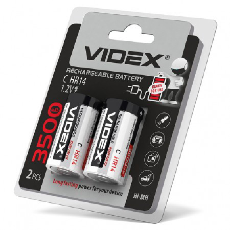 Аккумулятор VIDEX HR14 (Type C), 3500mAh, 1.2V, 2шт