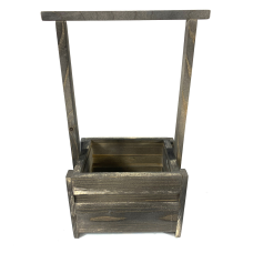 Ящик садовий декоративний для квітів або для зберігання речей з натурального дерева 20х14,5х38 см