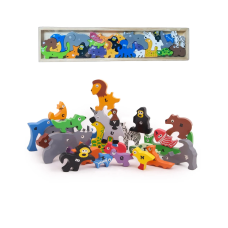 Балансуючі деревʼяні іграшки Монтесорі, деревʼяні іграшки звірів , зоо конструктор для дітей на 26 елементів