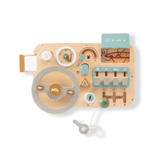 Сенсорна іграшка Монтесорі машинка з колесом, кнопками та різними інтерактивними деталями