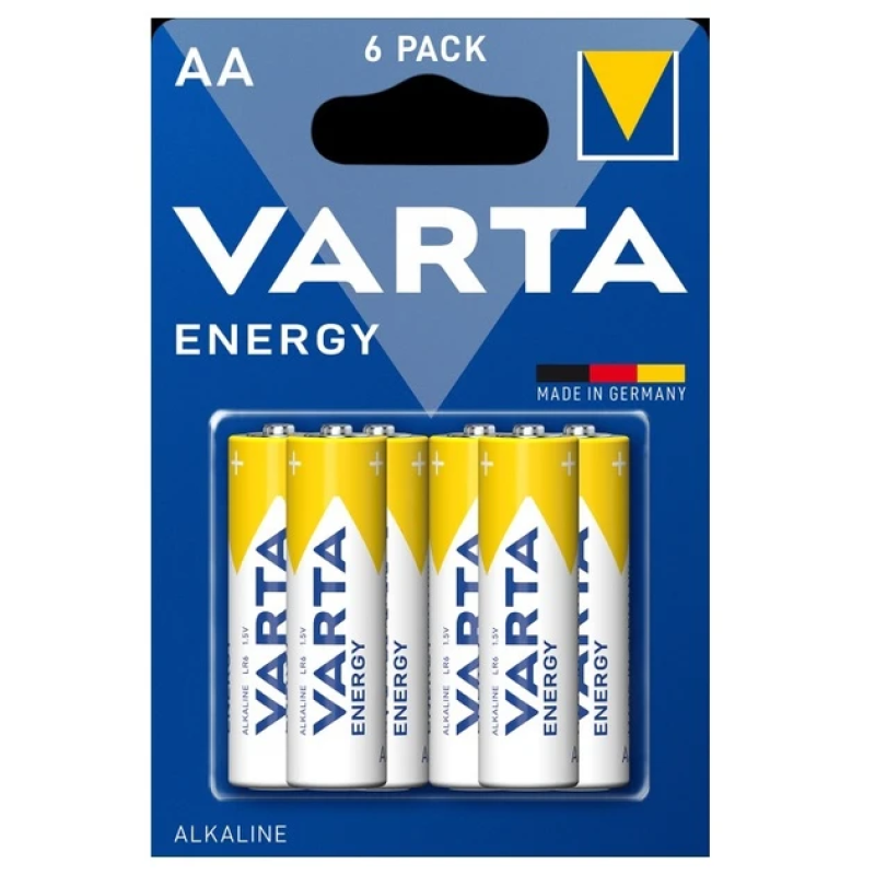Батарейка Varta Energy Alkaline LR6 (АА), лужна, 6 шт., ТІЛЬКИ ОРИГІНАЛ, НІМЕЧЧИНА