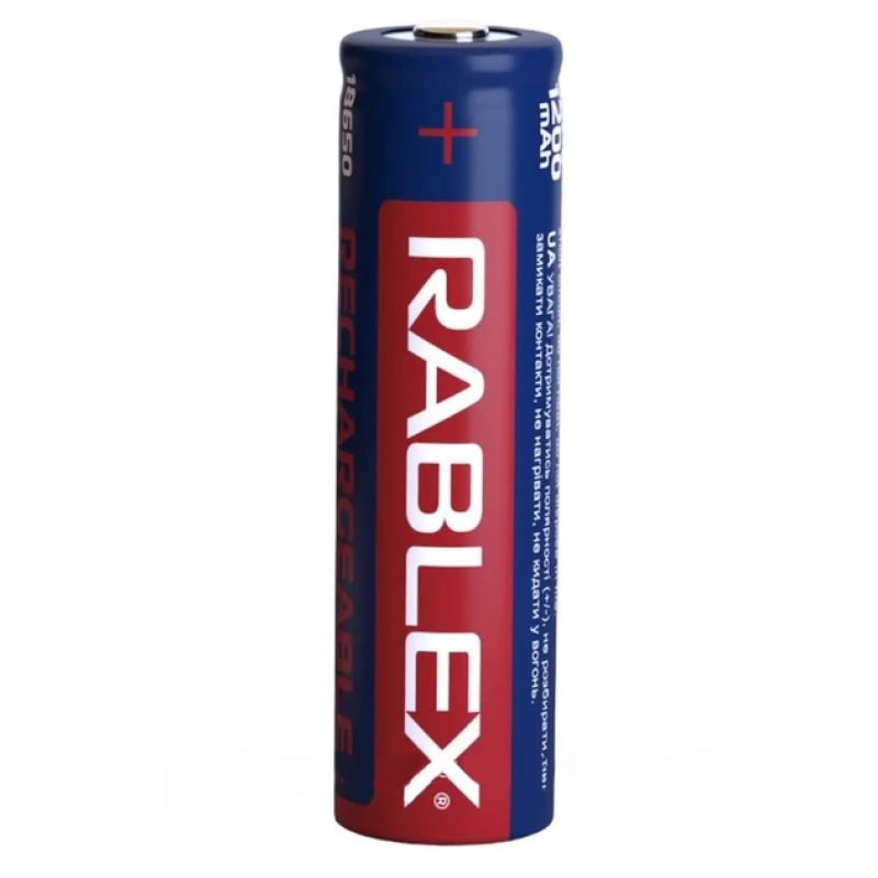 Акумулятор Rablex Li-ion 18650 (без захисту), 1200 mAh, 3,7V